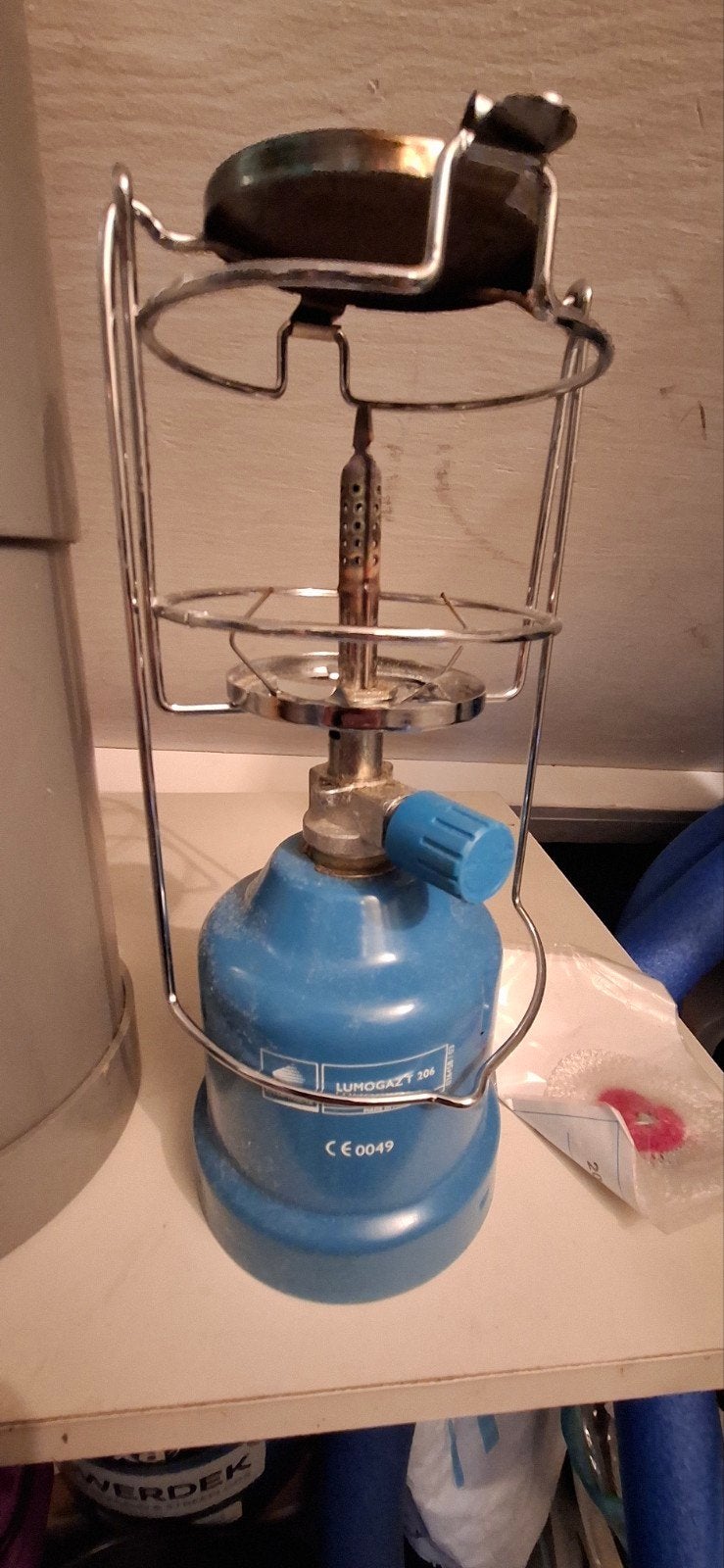 Campinglamp en PVC-buis, Ophalen of Verzenden, Gebruikt