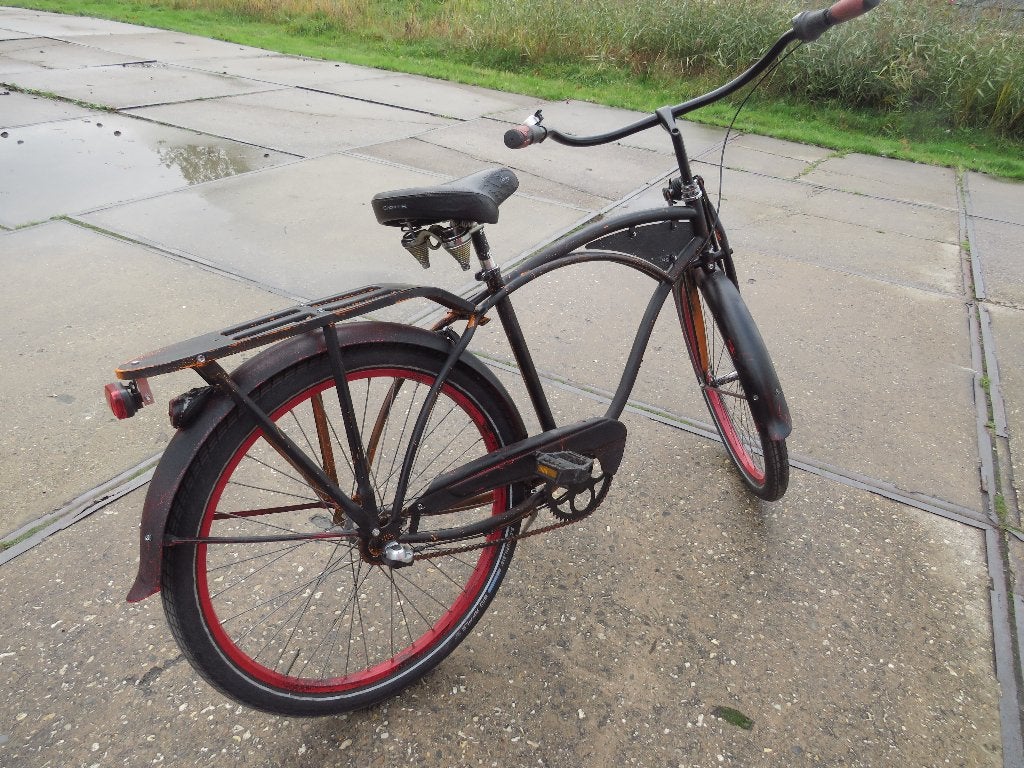 chopper fiets nexus 3 versnellingen rode velgen vintage?, Fietsen en Brommers, Gebruikt, Versnellingen, Minder dan 49 cm, Ophalen