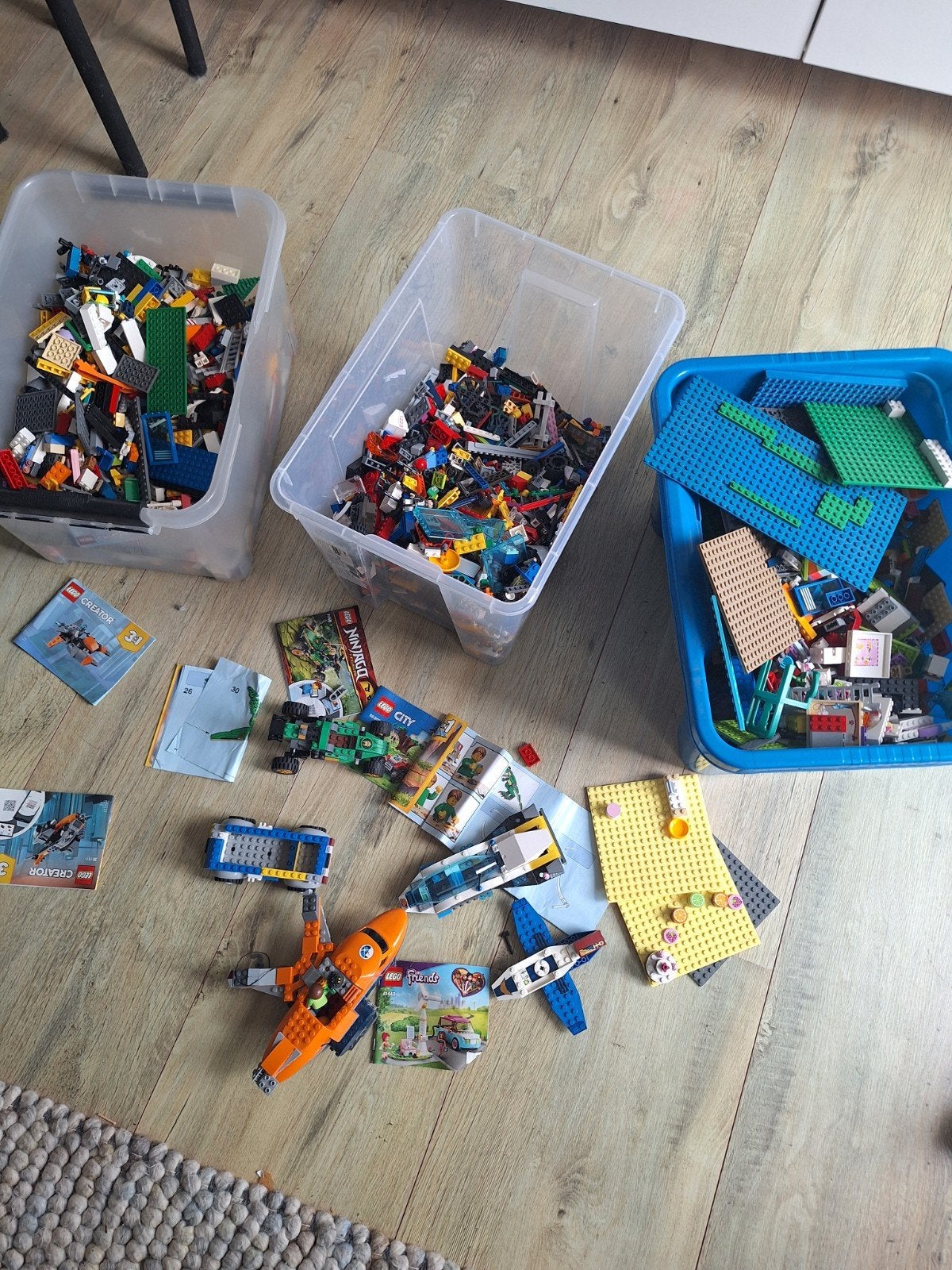 Grote partij LEGO met grondplaten en instructieboekjes, Kinderen en Baby's, Speelgoed | Duplo en Lego, Ophalen, Gebruikt, Overige thema's