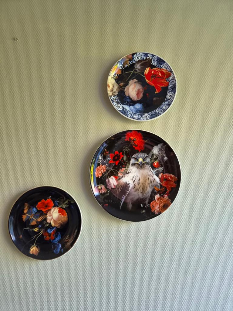 Decoratieve Wandborden met Bloemen en Dieren, Antiek en Kunst, Antiek | Wandborden en Tegels, Ophalen of Verzenden