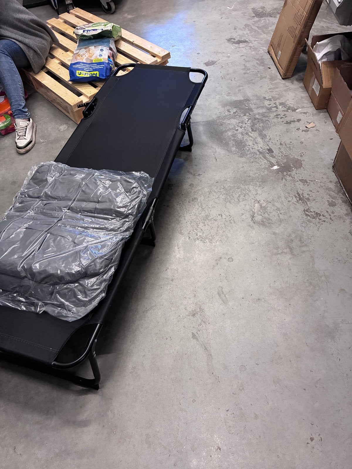 Strandbed - Zwart, Inklapbaar en Comfortabel, Nedelsnd, Nieuw, Ophalen of Verzenden, Invekent