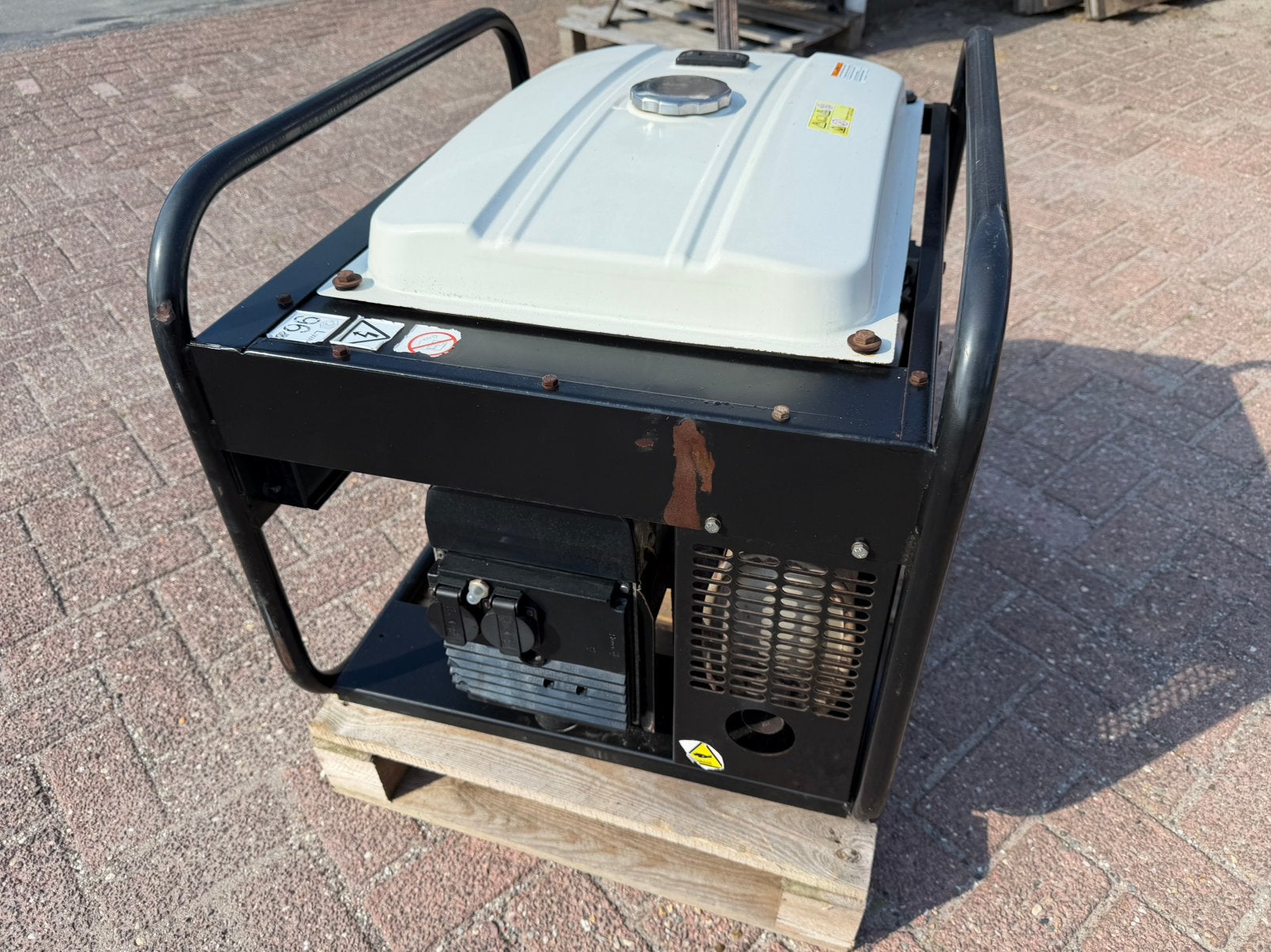 6 KVA aggregaat 230 Volt Honda GX390 Benzine generator, Ophalen, Gebruikt, 5 tot 10 kVA, Benzine