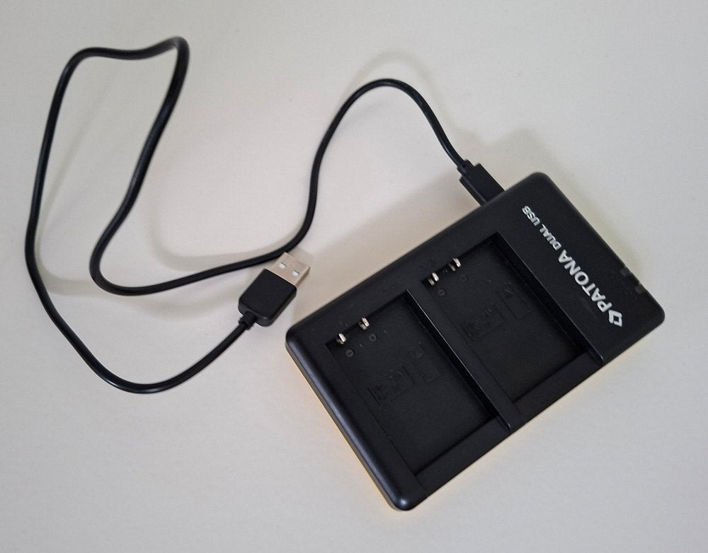 Canon LP-E17 accu duo oplader met USB aansluiting Patona, Acculader, Canon, Zo goed als nieuw, Inclusief USB-kabel