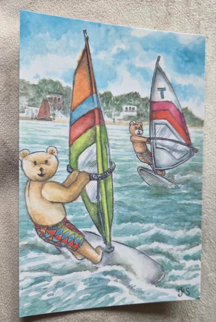 Teddyberen windsurfen - Jonathan Smith, Verzenden, 1980 tot heden, Ongelopen, Kinderen