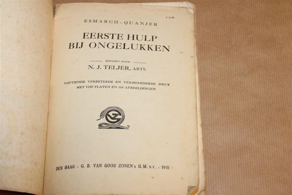 Eerste Hulp Bij Ongelukken — Vintage Uitgave 1931, Ophalen of Verzenden, Gelezen