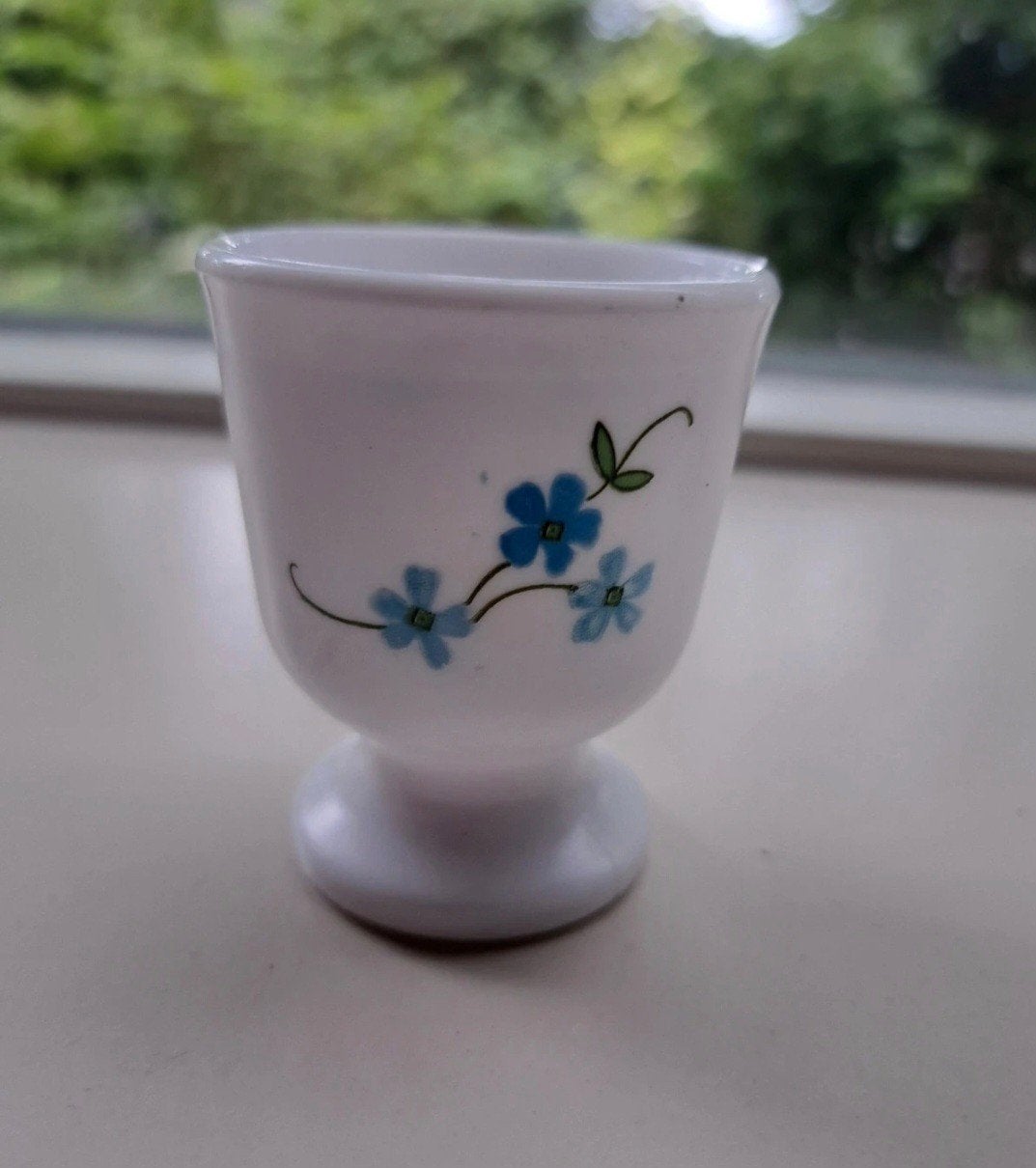 Arcopal Veronica eierdopje, Glas of Glazen, Overige merken, Vintage, Ophalen of Verzenden