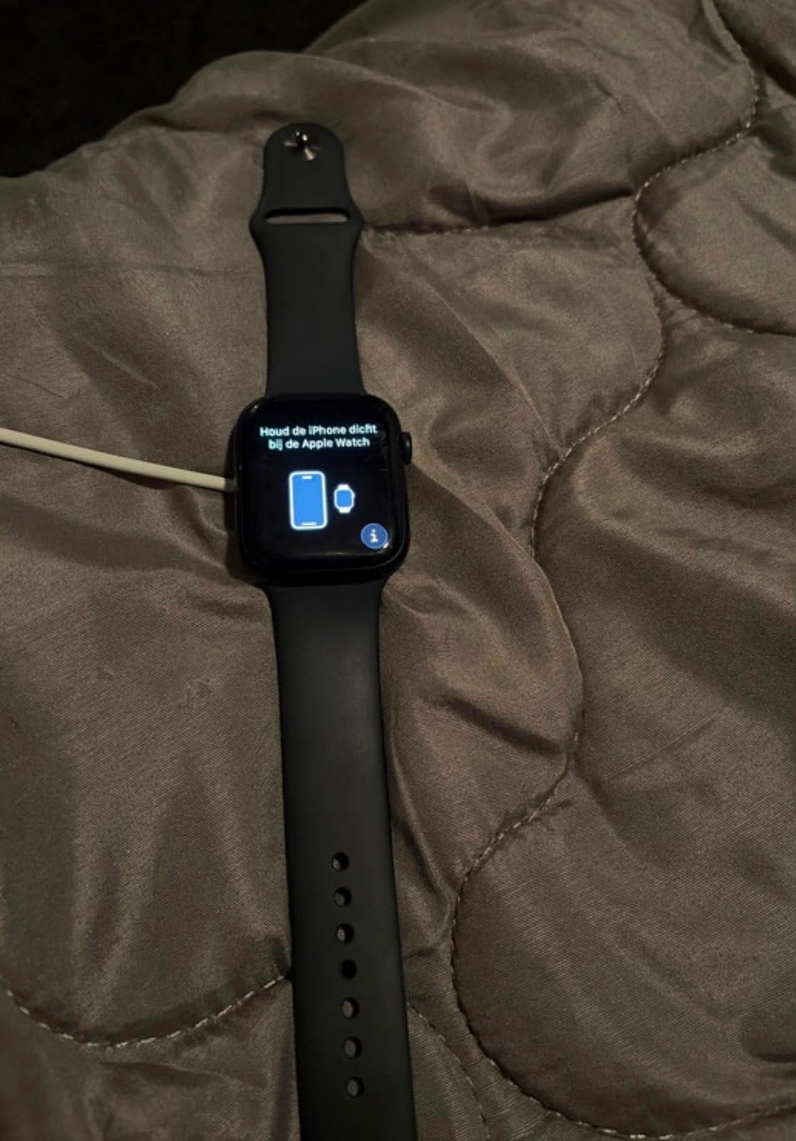 Apple Watch Series 7 (GPS) 45mm – incl. doos en lader, Sieraden, Tassen en Uiterlijk, Smartwatches, Zwart, IOS, Ophalen of Verzenden