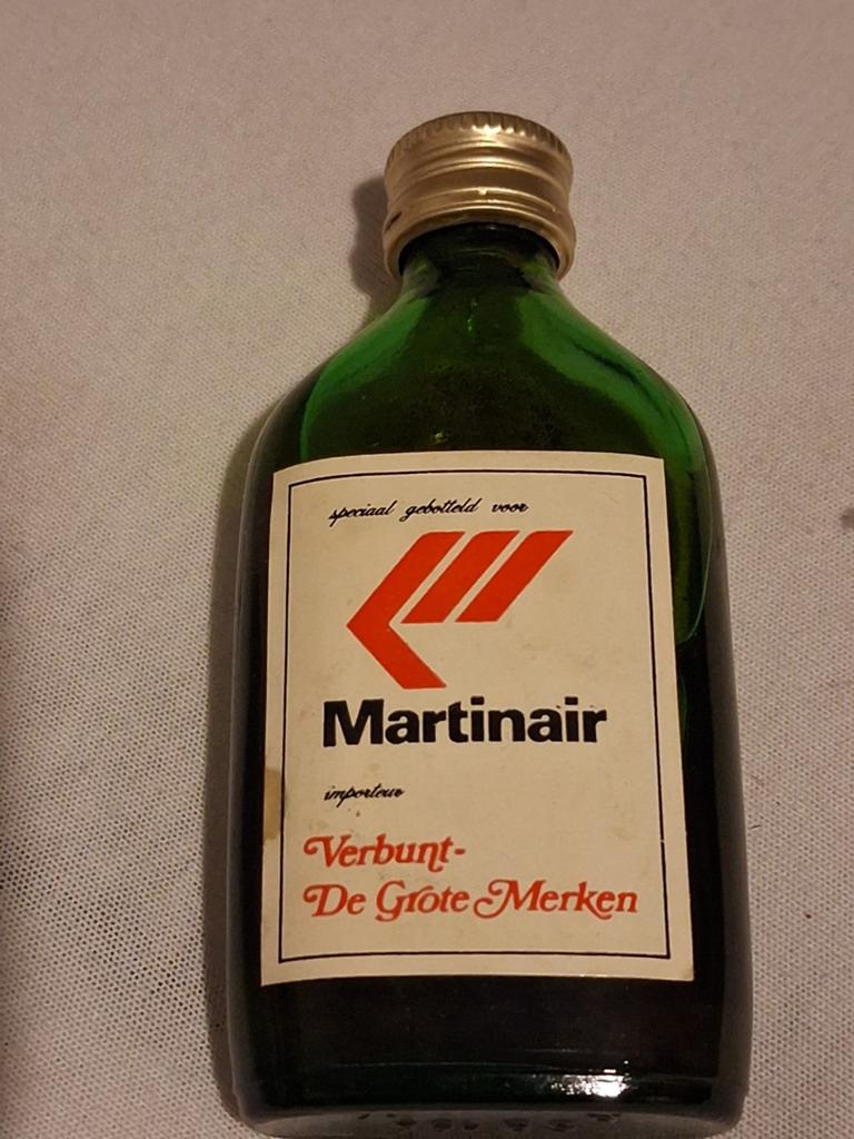 Vintage Martinair Sandeman Dry Pale Sherry miniatuur, Ophalen of Verzenden, Gebruikt