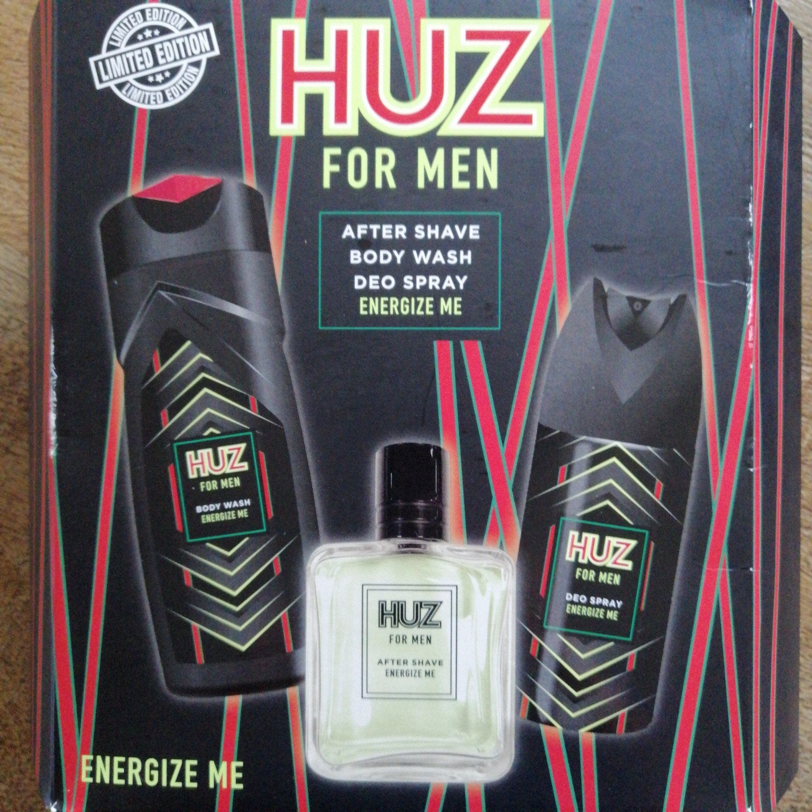 Huz for Men Limited Edition: After Shave Body Wash Deo Spra, Ophalen, Nieuw, Bad & Douche