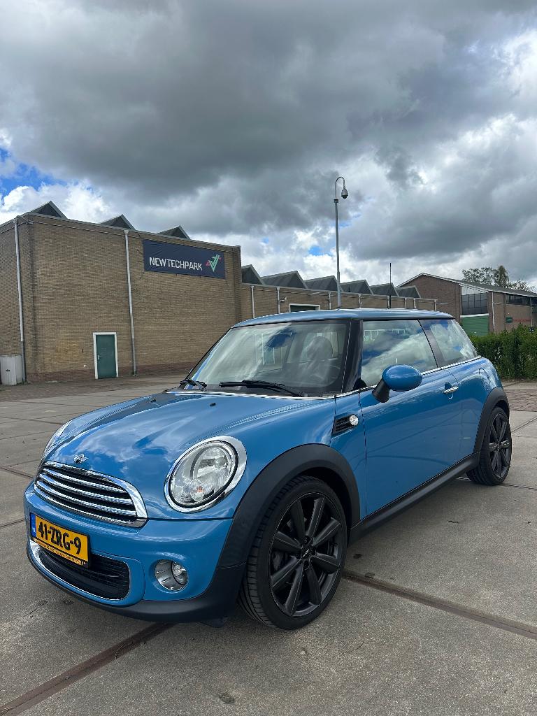 Mini 1.6 ONE 2013 Blauw, Auto's, Voorwielaandrijving, Euro 5, Stof, Zwart