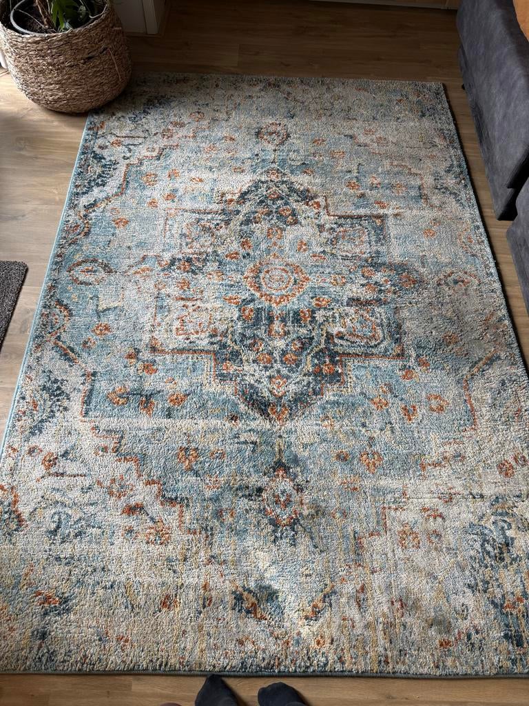 IKEA Overlund vloerkleed 160*235, Huis en Inrichting, Stoffering | Tapijten en Kleden, Ophalen, Gebruikt, Blauw, 150 tot 200 cm
