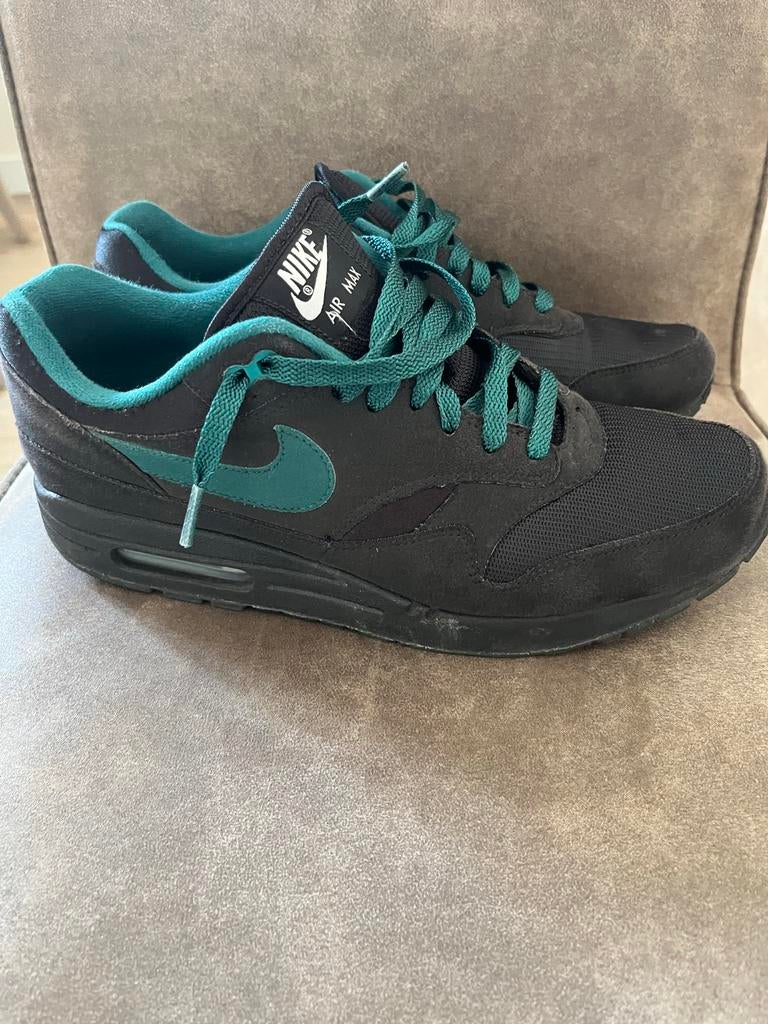 Nike Air Max 1 maat 44,5, Ophalen of Verzenden, Gedragen, Zwart, Sneakers of Gympen