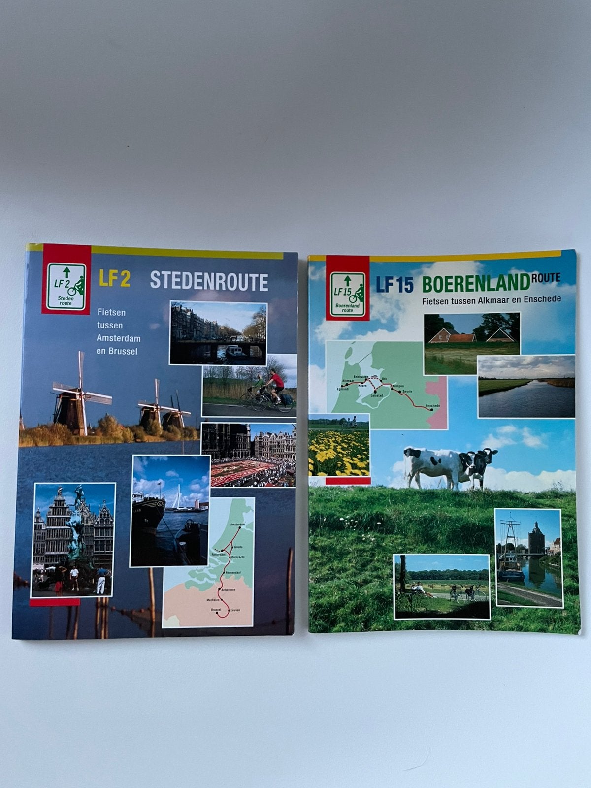 2 x fietsgids LF2 en LF15, routegids fietsroutes fietsen ‘98, Boeken, Ophalen of Verzenden, Gelezen, Benelux, Fiets- of Wandelgids
