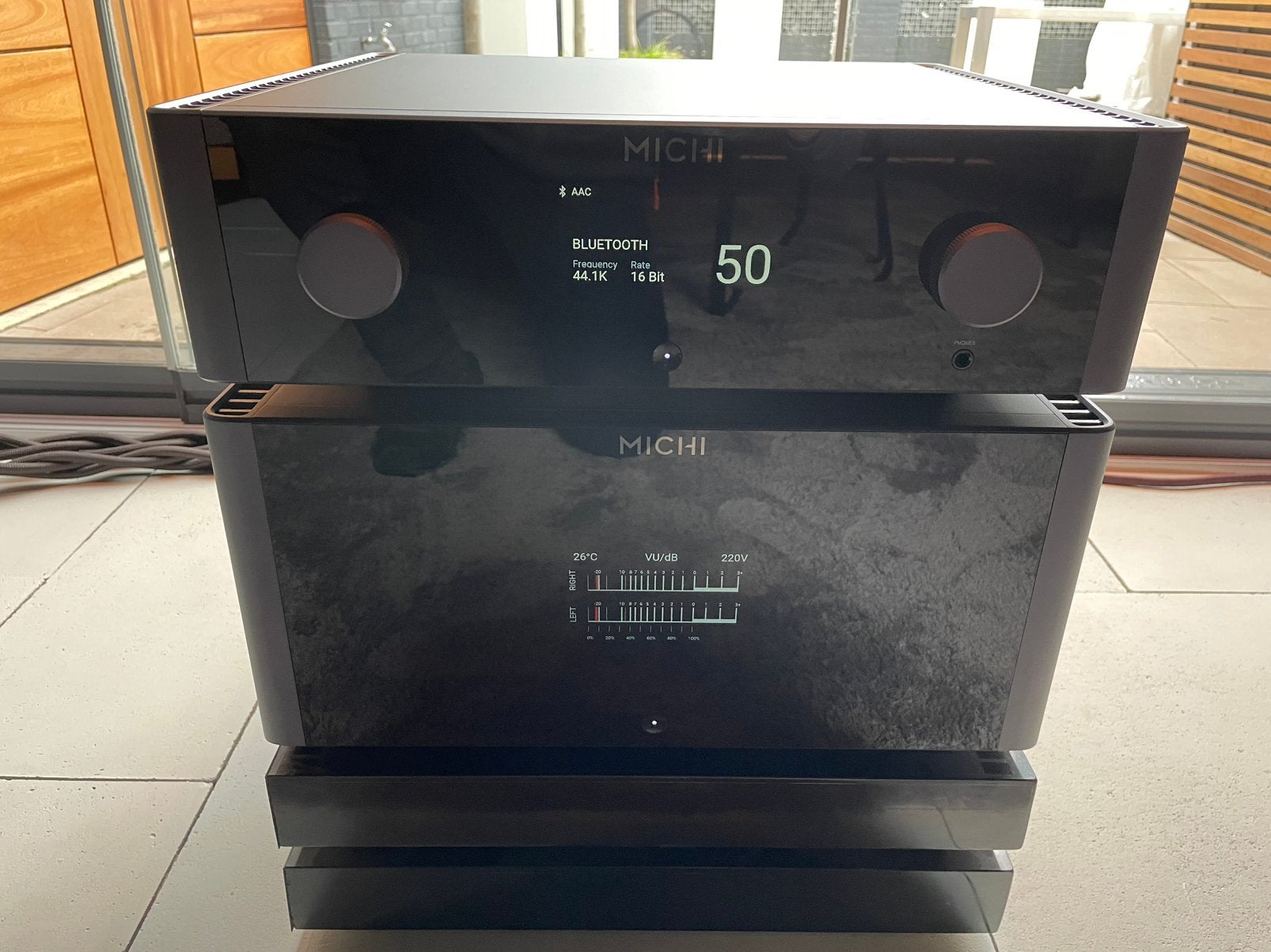 Rotel michi p5+s5, Ophalen, Zo goed als nieuw, 120 watt of meer, Overige merken