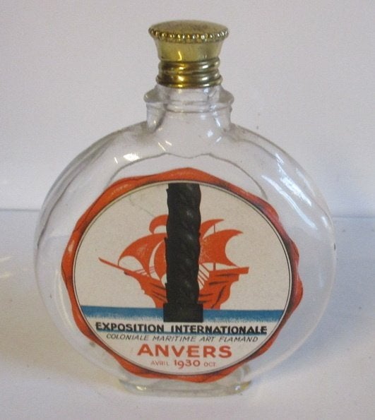 antiek parfumflesje Exposition Int. Antwerpen 1930 Marfurt, Antiek en Kunst, Curiosa en Brocante, Ophalen of Verzenden