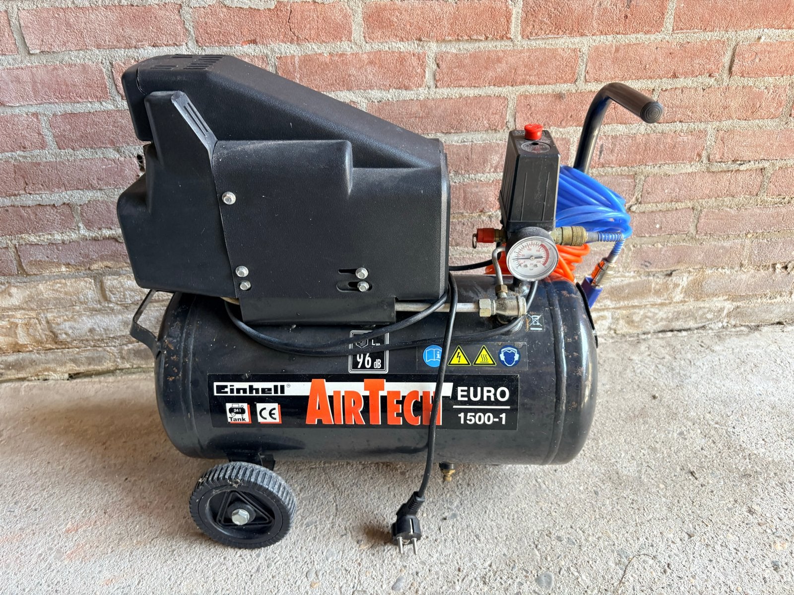 Einhell Compressor Euro 1500/1 - 24L, 8 bar, 1.1 kW, Ophalen, Gebruikt, 6 tot 10 bar, Minder dan 200 liter/min