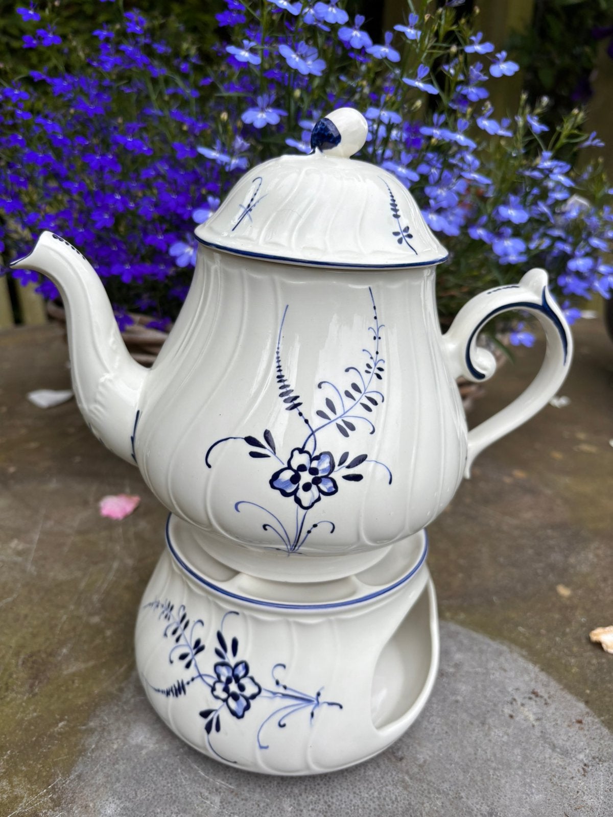 Vieuw luxembourg theepot en theelicht, Ophalen of Verzenden