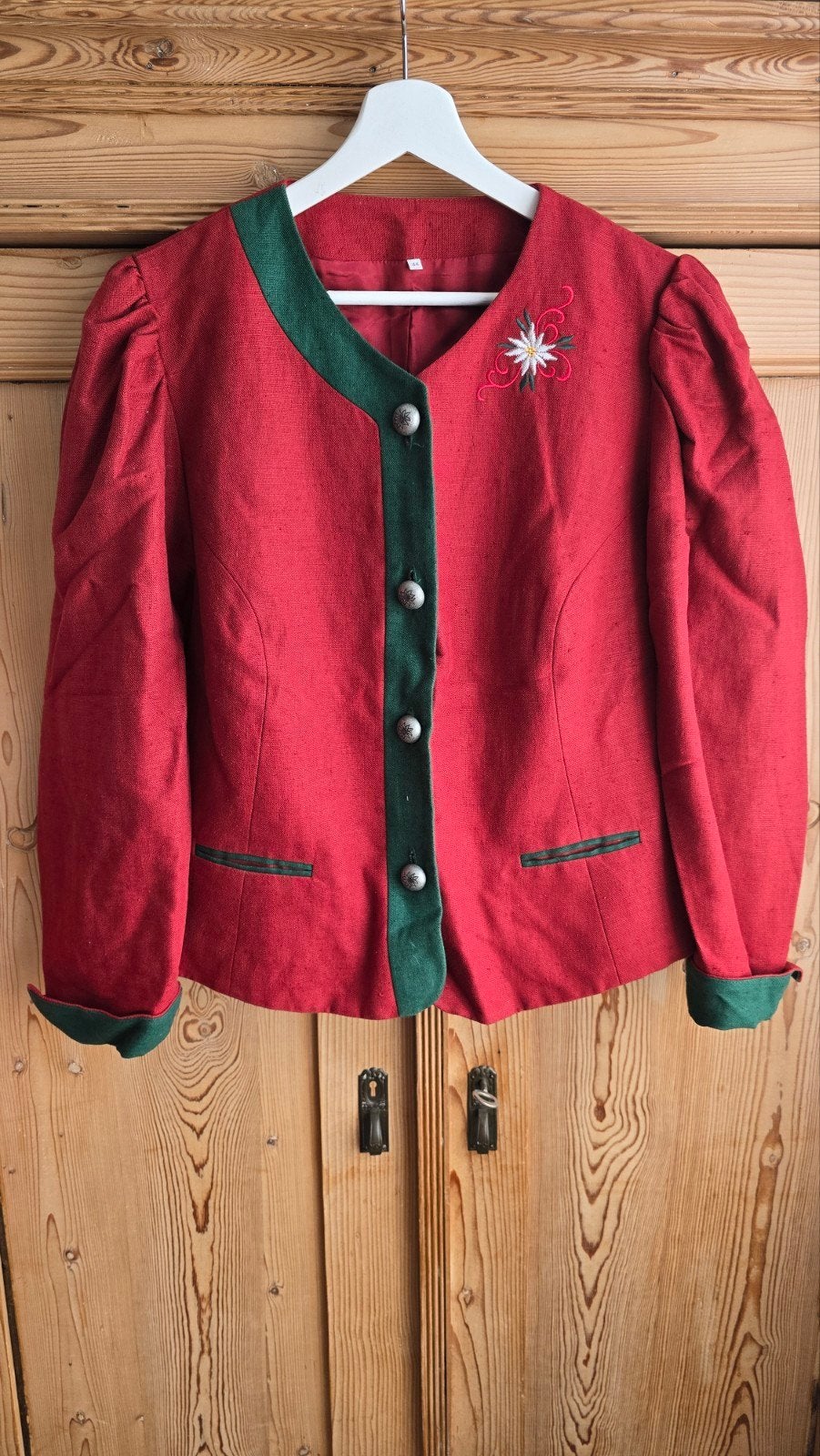 Jasje Trachten rood mt 44, Maat 42/44 (L), Ophalen of Verzenden, Kleding, Overige thema's