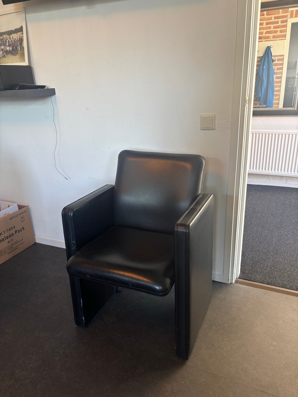 3 leren fauteuils - Comfortabele stoelen, Gebruikt, Drie, Zwart, Leer