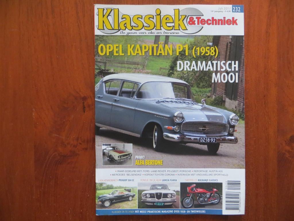 Klassiek & Techniek 232 Opel Kapitän P1, Peugeot 504 Cabrio, Ophalen of Verzenden, Nieuw, Peugeot