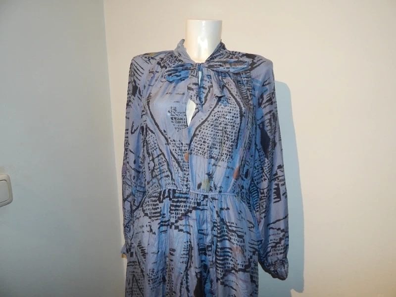 Forte Forte zijde jurk paars in print strik hals mt 3, Kleding | Dames, Maat 38/40 (M), Forte Forte, Verzenden, Paars