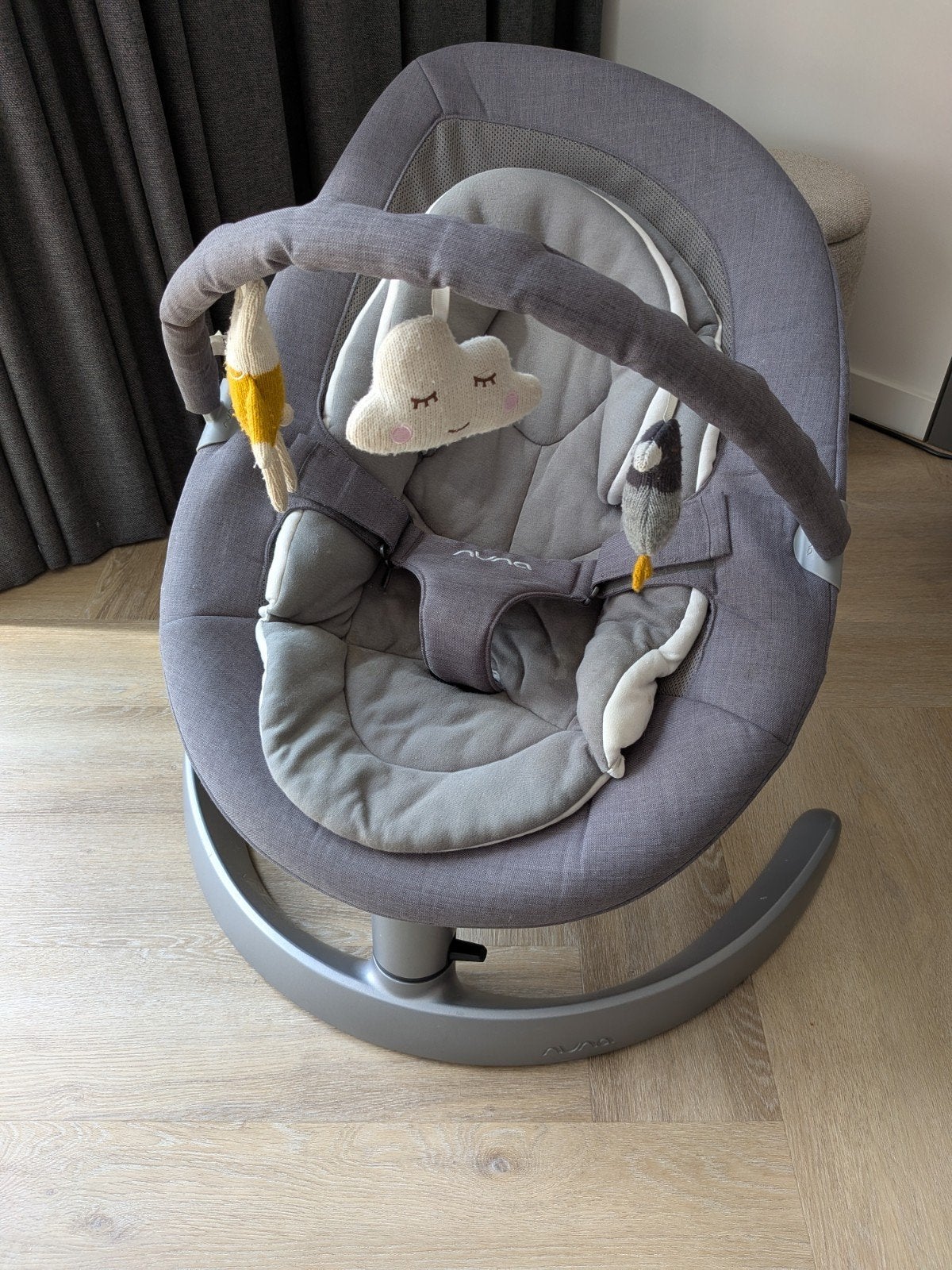 Nuna Leaf Wipstoel grijs, Kinderen en Baby's, Wipstoeltjes, Gebruikt, Verstelbaar, Wipstoel, Ophalen