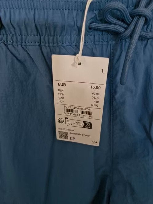 Nieuw blauwe zwembroek Maat L h3, Blauw, Onbekend, Onbekend, Zwemshort