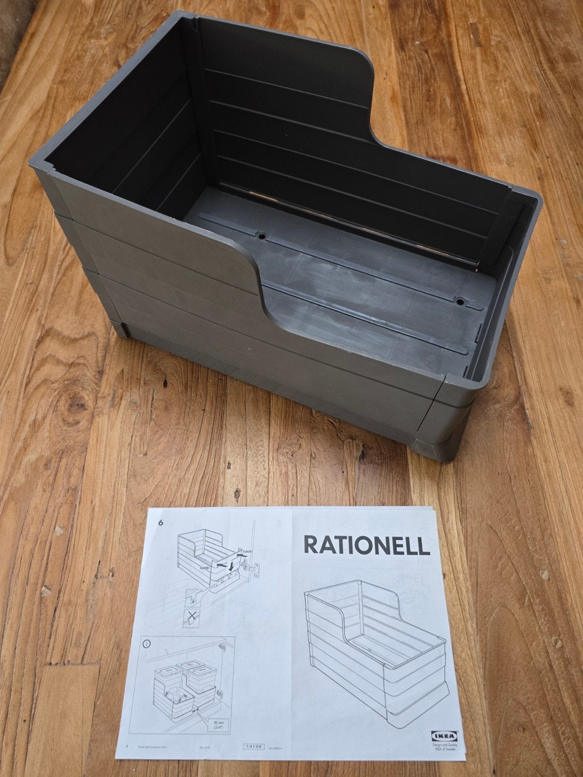 IKEA Rationell uittrekbaar opbergsysteem (schroeven ontbreke, IKEA, Kunststof, Ophalen of Verzenden, Grijs