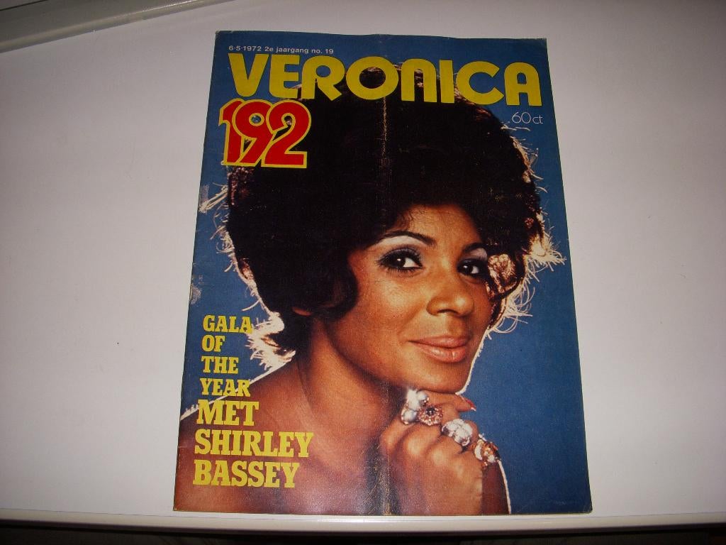 Muziektijdschrift VERONICA 192, Shirley Bassey 6 mei 1972, Ophalen of Verzenden, Gelezen, Muziek, Film of Tv