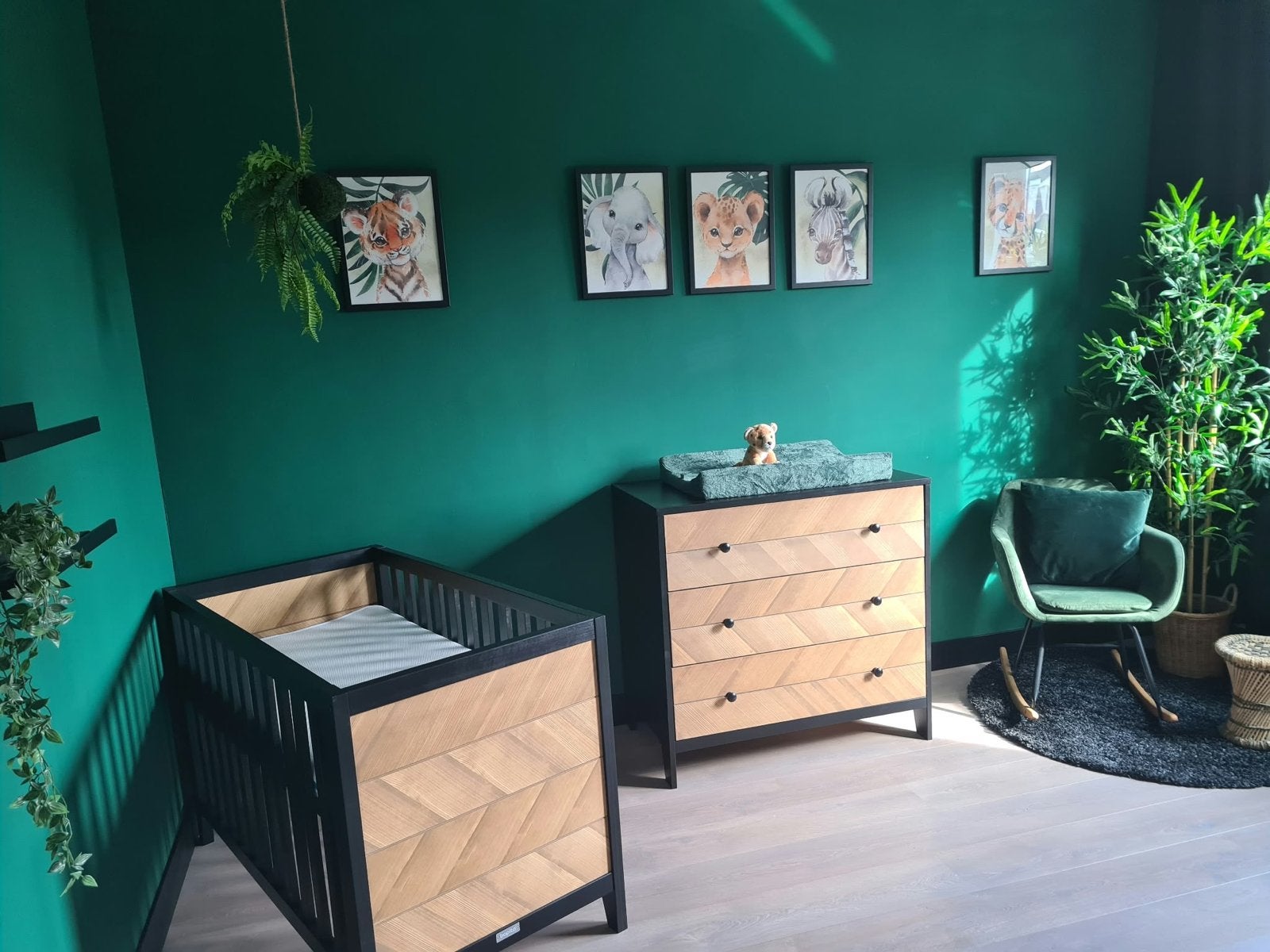Bopita Job Vintage Honey Babykamer (bed + commode), Ophalen, Zo goed als nieuw, Jongetje of Meisje