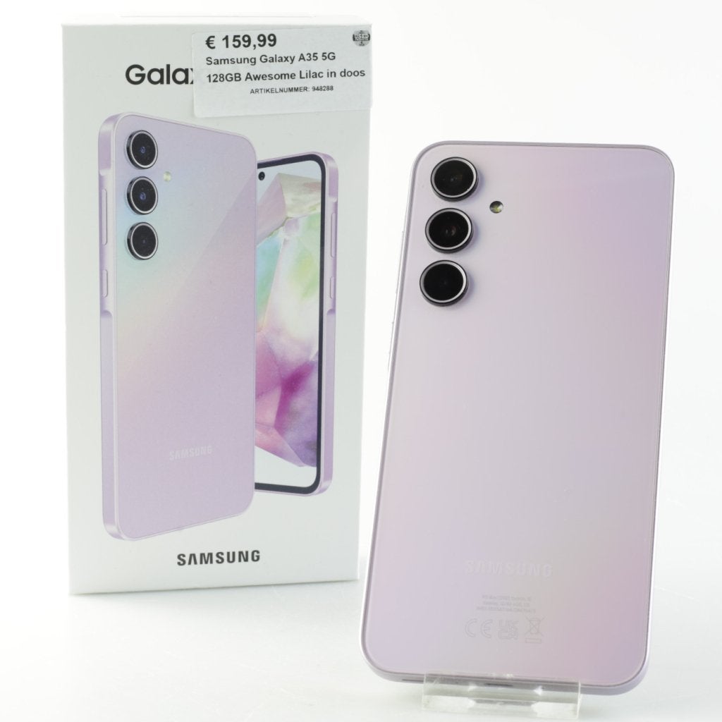 Samsung Galaxy A35 5G 128GB Awesome Lilac in doos, Samsung, Zo goed als nieuw, Support@Samsung.com, 129, Samsung-ro, Yeongtong-gu
Suwon-si, Gyeonggi-do 16677
South Korea