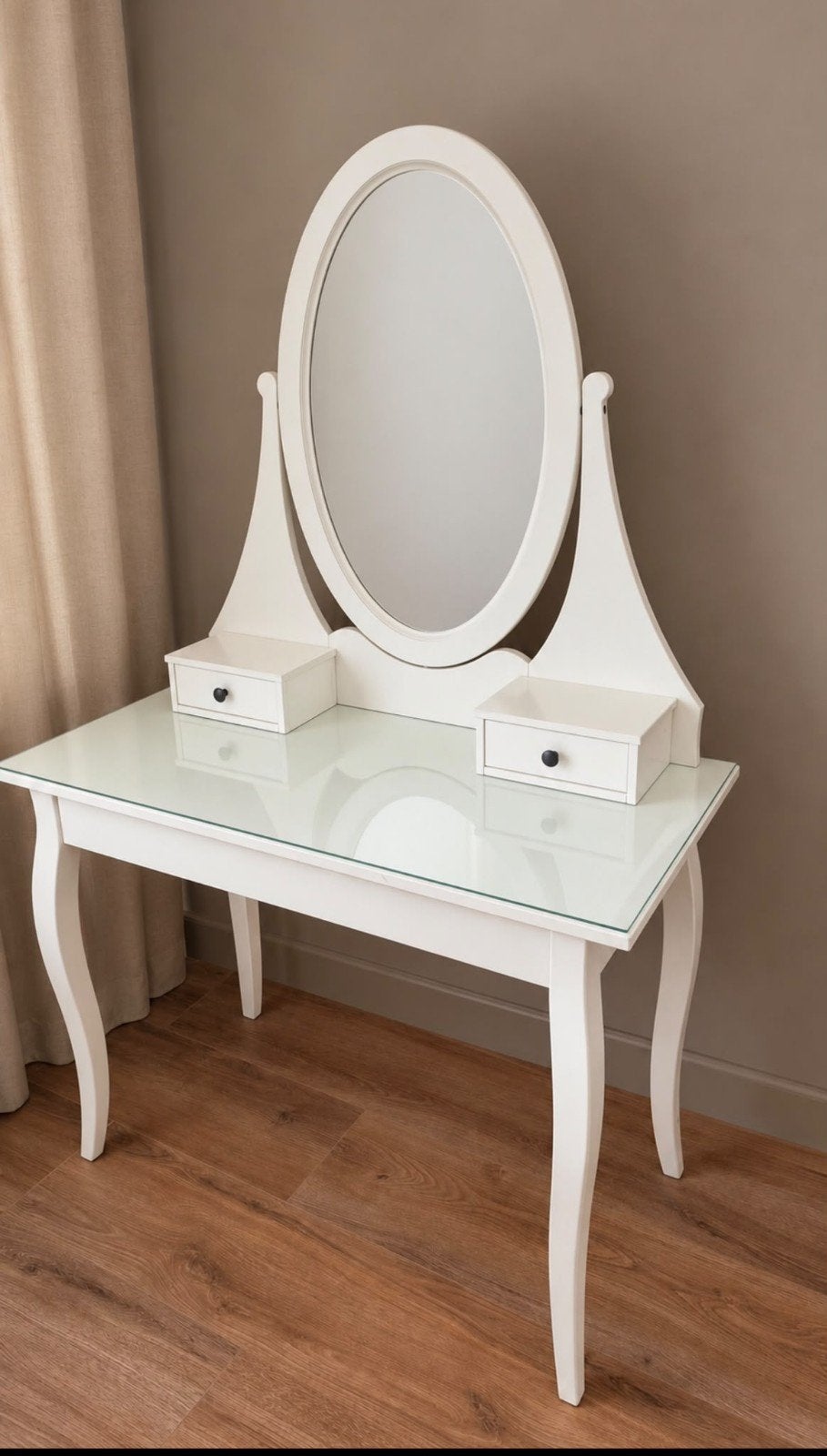 Witte kaptafel Make up tafel Ikea Hemnes, Huis en Inrichting, Ophalen, Gebruikt, 100 tot 150 cm, 50 tot 100 cm