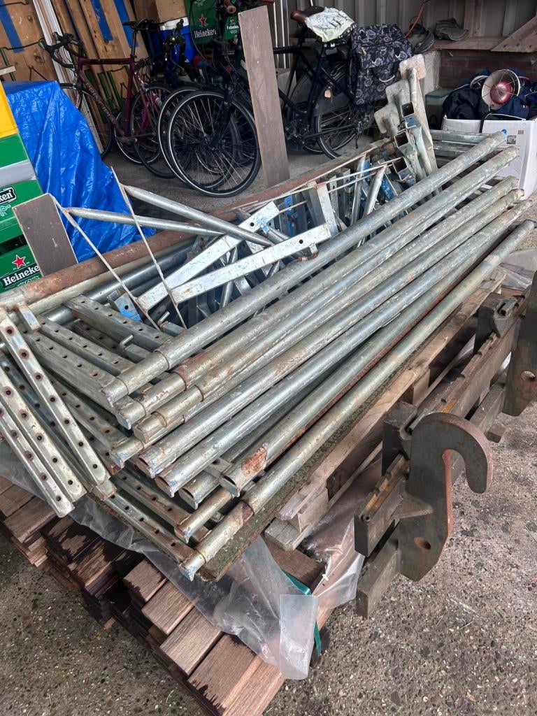 Stucadoor steiger, Doe-het-zelf en Verbouw, Ophalen, Gebruikt, Rolsteiger of Kamersteiger, 5 meter of hoger