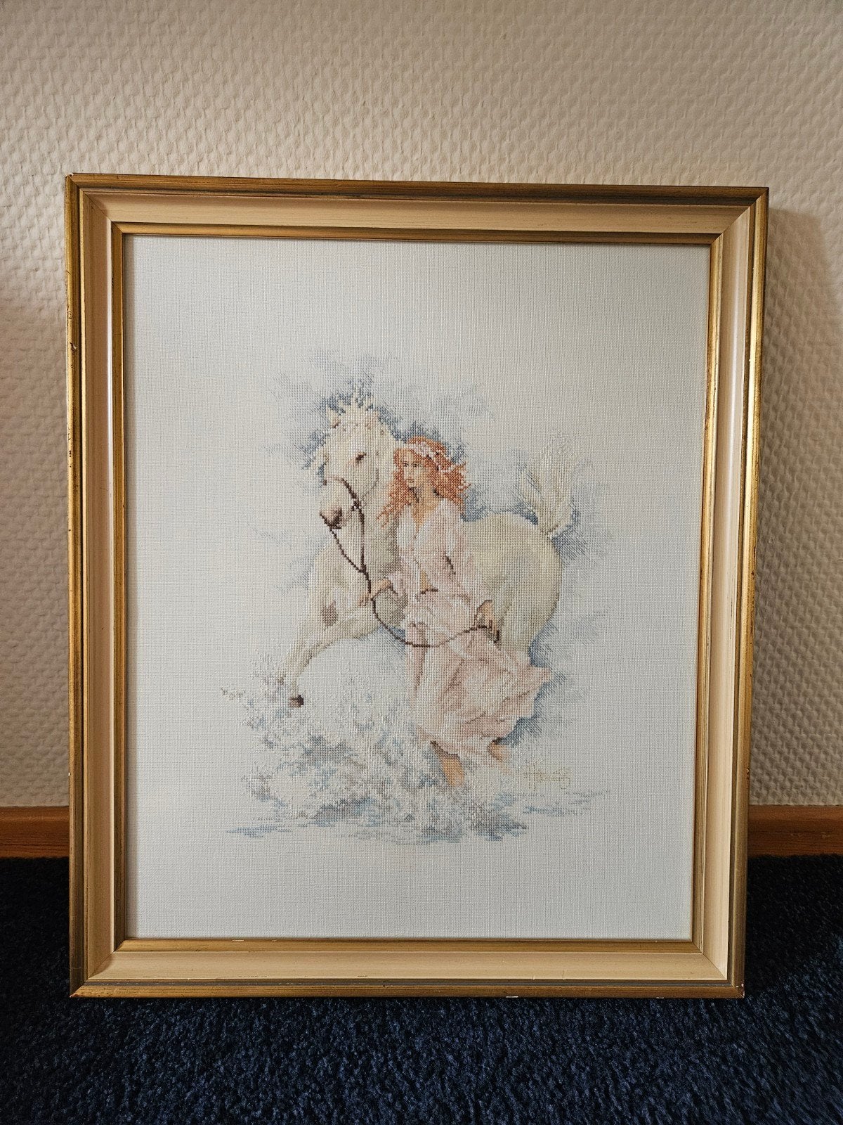 zelf geborduurd schilderij, Ophalen, 50 tot 75 cm, Schilderij, 50 – 75