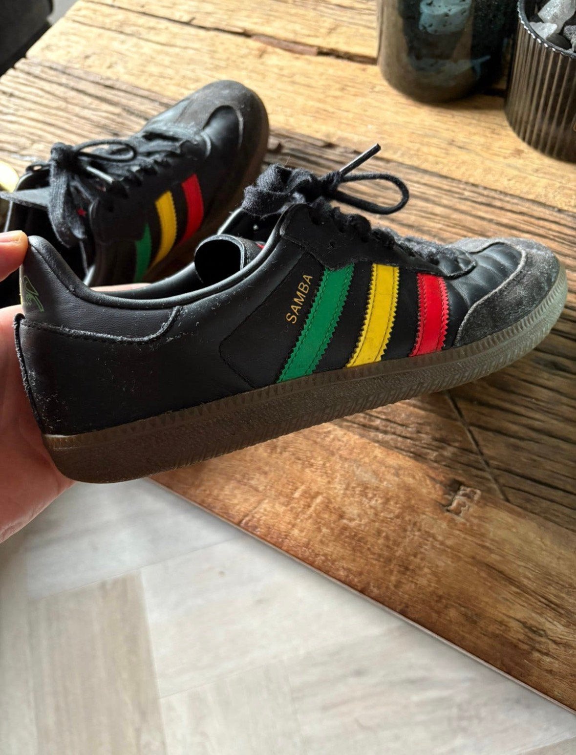 Adidas Samba Ajax Bob Marley, Kleding | Heren, Ophalen of Verzenden, Gedragen, Zwart, Sneakers of Gympen