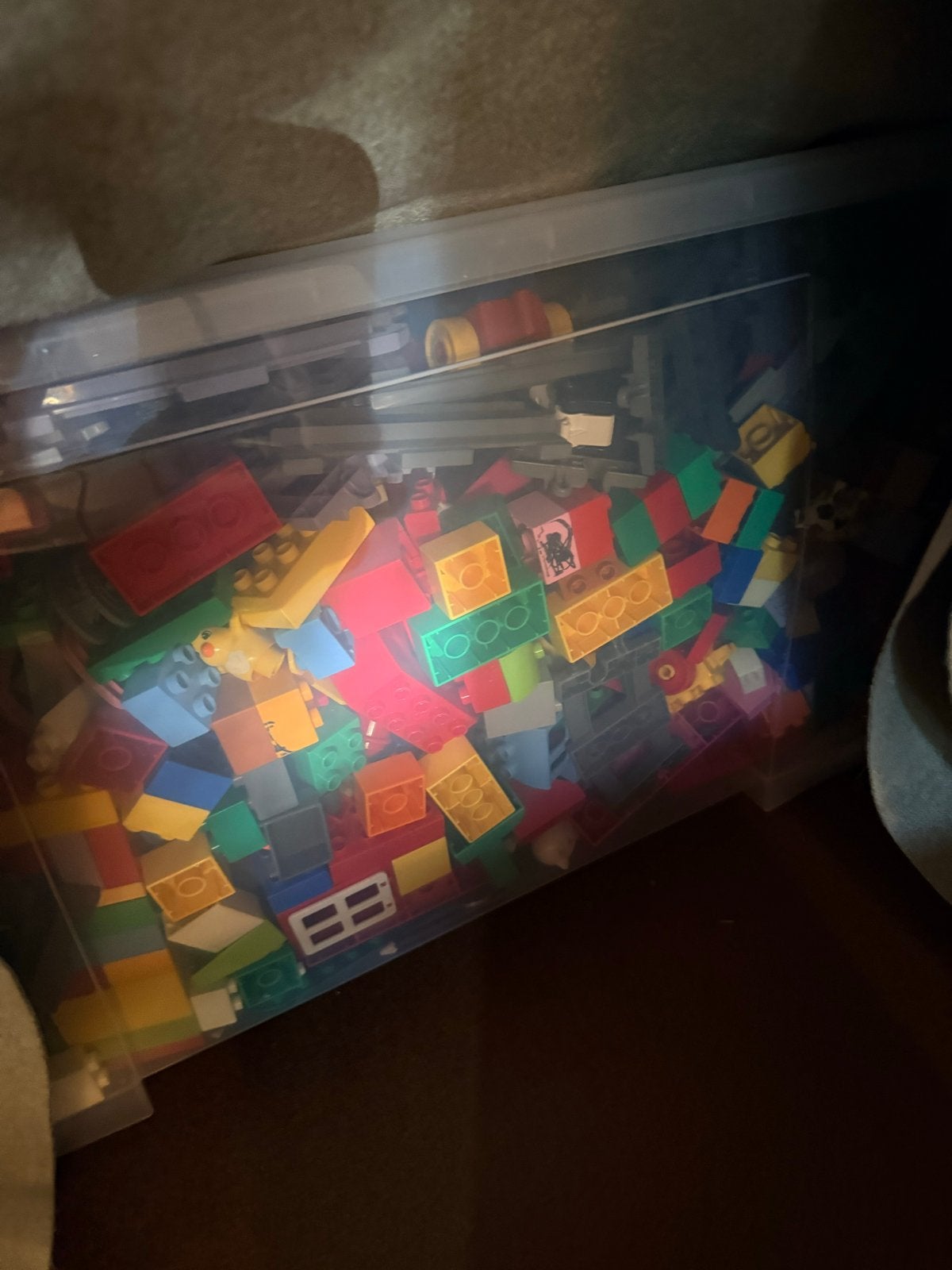Grote IKEA doos vol met Duplo bouwstenen, Ophalen, Gebruikt, Inclusief extra onderdelen, Duplo