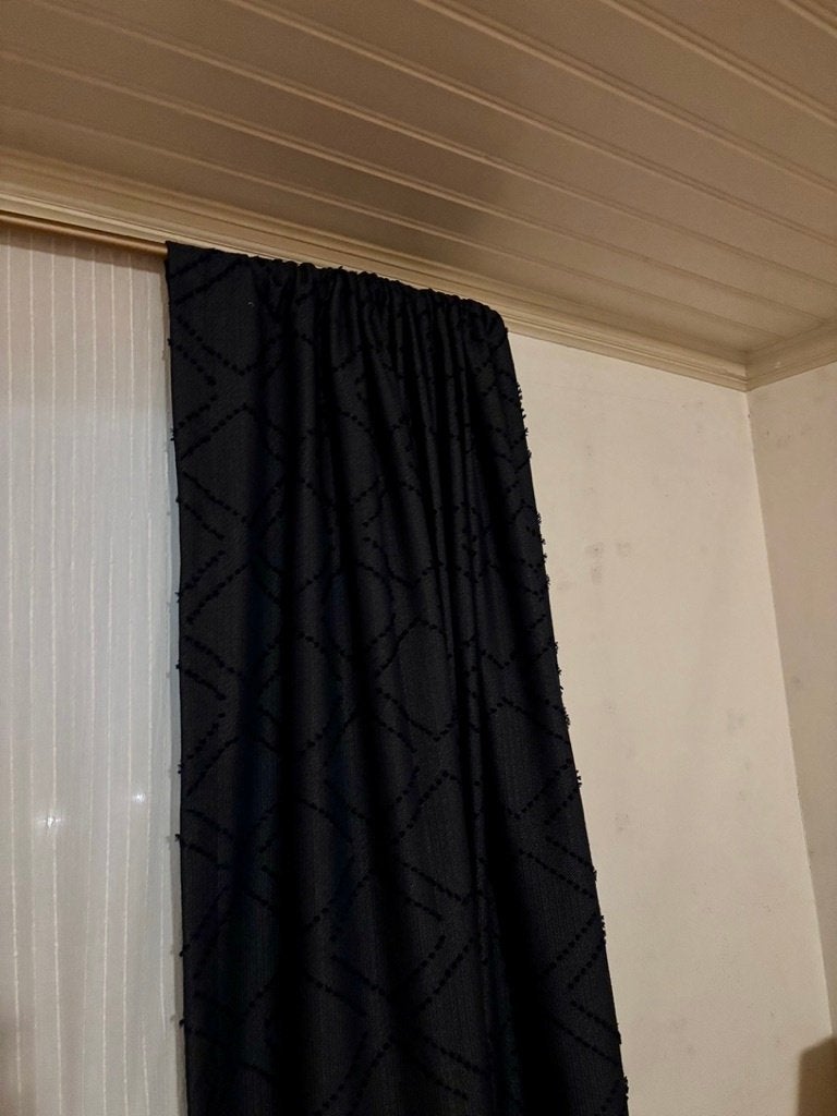 4x gordijnen donkerblauw NIEUW Blackout Curtains, Ophalen of Verzenden, Nieuw, Blauw