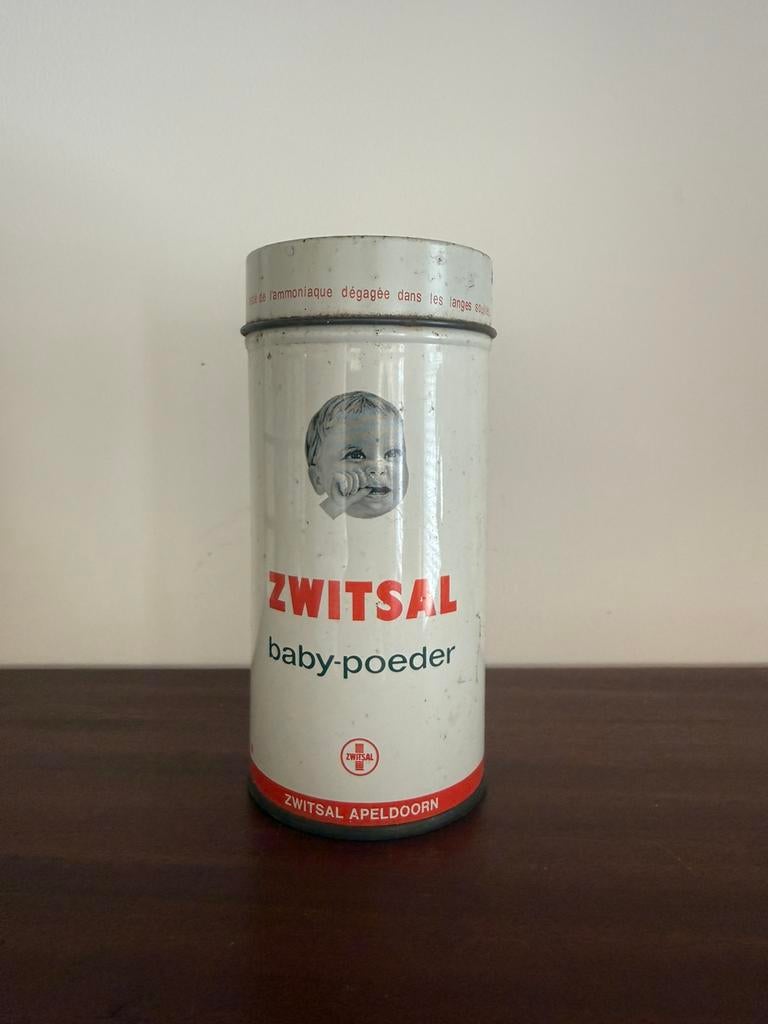 Zwitsal poederbus blik, Ophalen of Verzenden, Zo goed als nieuw, Overige