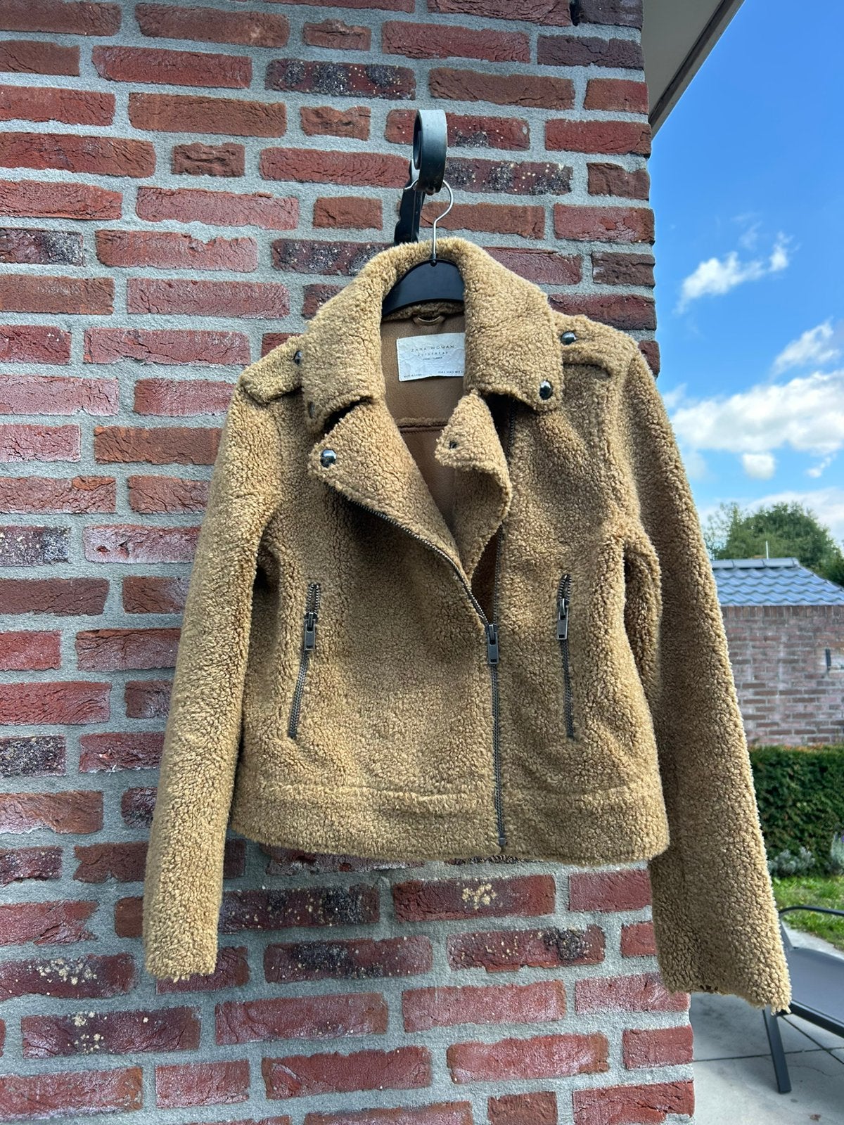 Teddy bikerjack jas zara maat s dames, Ophalen of Verzenden, Zo goed als nieuw, Maat 36 (S), Zwart