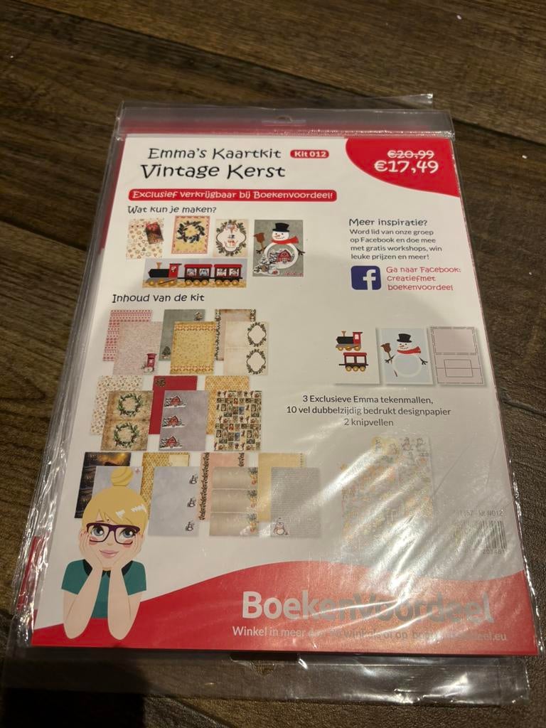 NiEUW ! Emma pakket nu 7,50 vintage kerst, Hobby en Vrije tijd, Kaarten | Zelf maken, Ophalen of Verzenden, Zo goed als nieuw