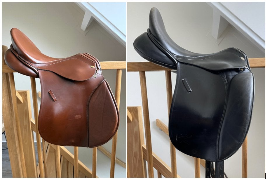 Kentaur Seneca Springzadel & Penelopa dressuurzadel 17,5inch, Dieren en Toebehoren, Paarden en Pony's | Zadels, L (17.5 inch)