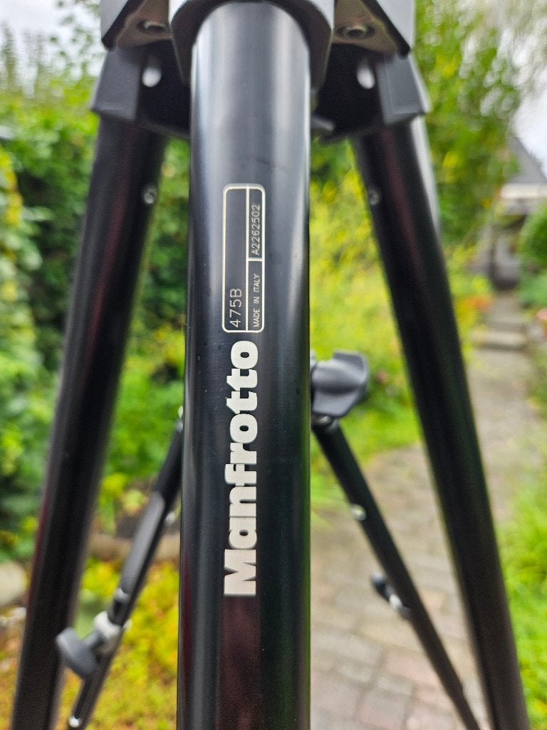 Manfrotto 475B statief met 804RC2 balhoofd, Ophalen, Gebruikt, Driepoot, 175 cm of meer