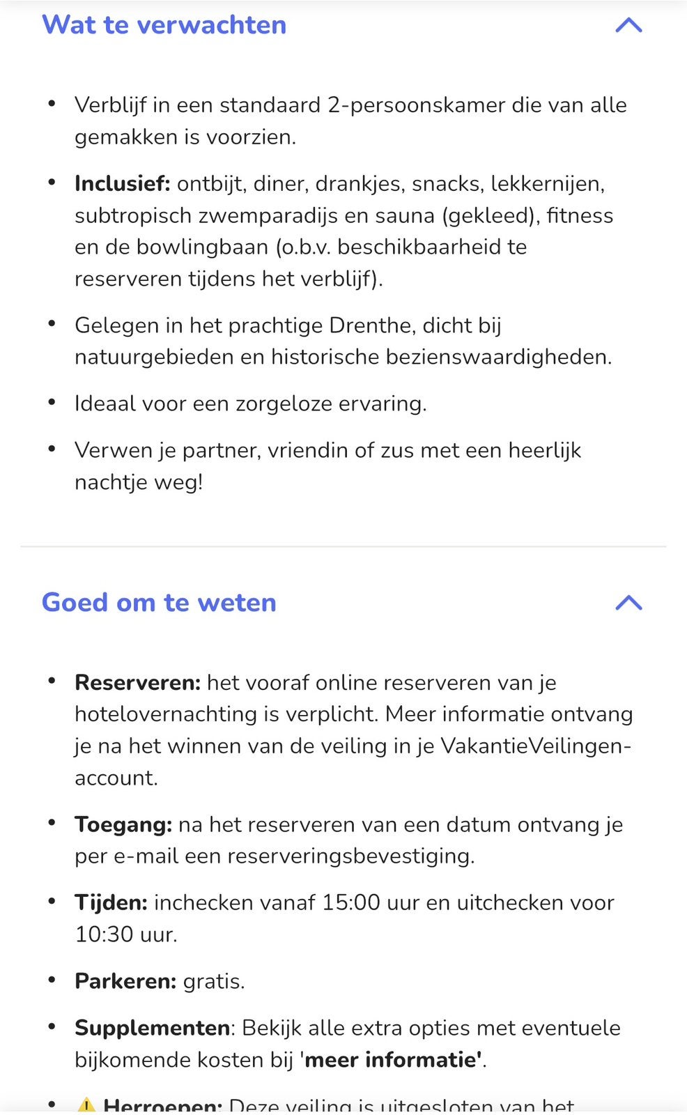 Foto 5 van All inclusive hotelovernachting De Bonte Wever 2pp