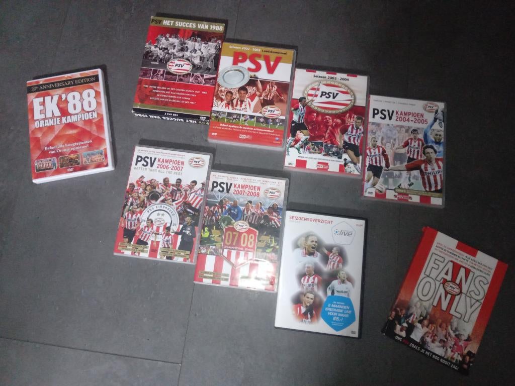 Verzameling PSV dvd's, Cd's en Dvd's, Voetbal, Alle leeftijden, Ophalen of Verzenden, Zo goed als nieuw