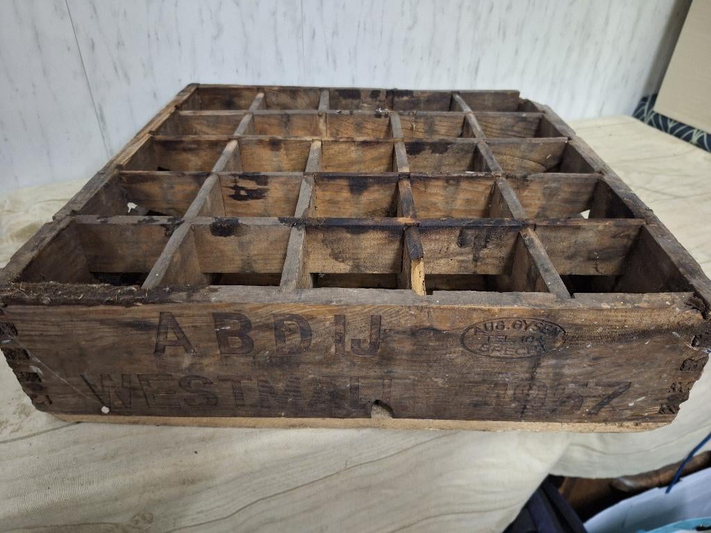 oude bierbak Abdij Westmalle, 1957, Ophalen of Verzenden, Gebruikt, Overige typen, Overige merken