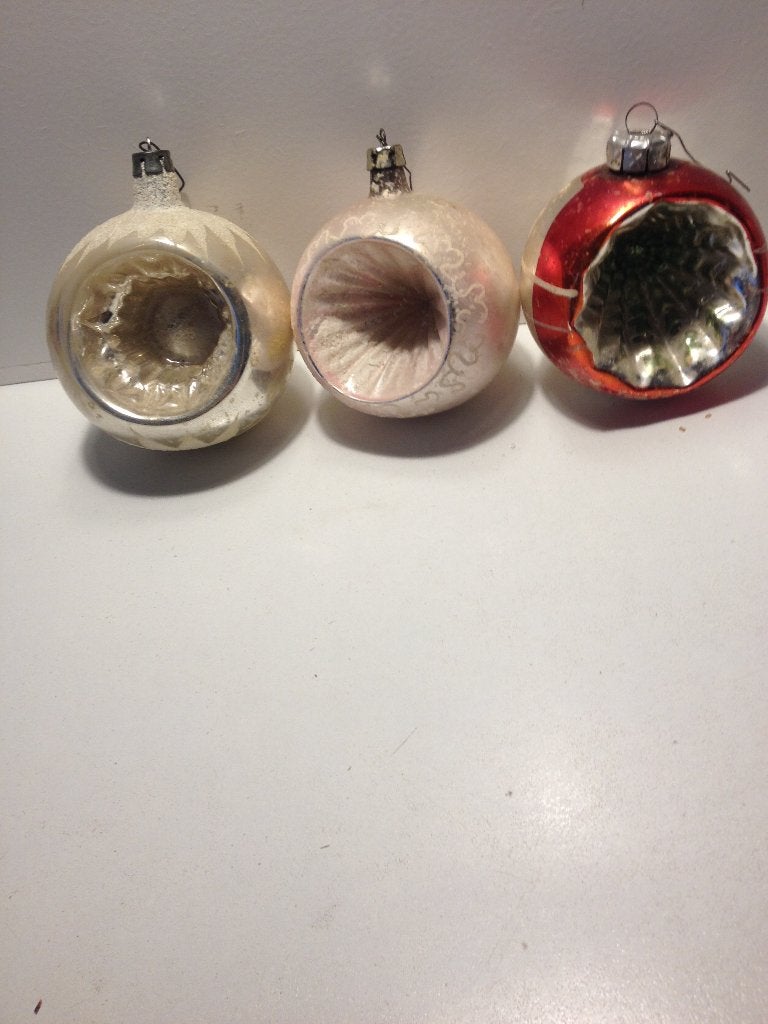 31 antieke kerstballen 1 piek, Ophalen, Gebruikt