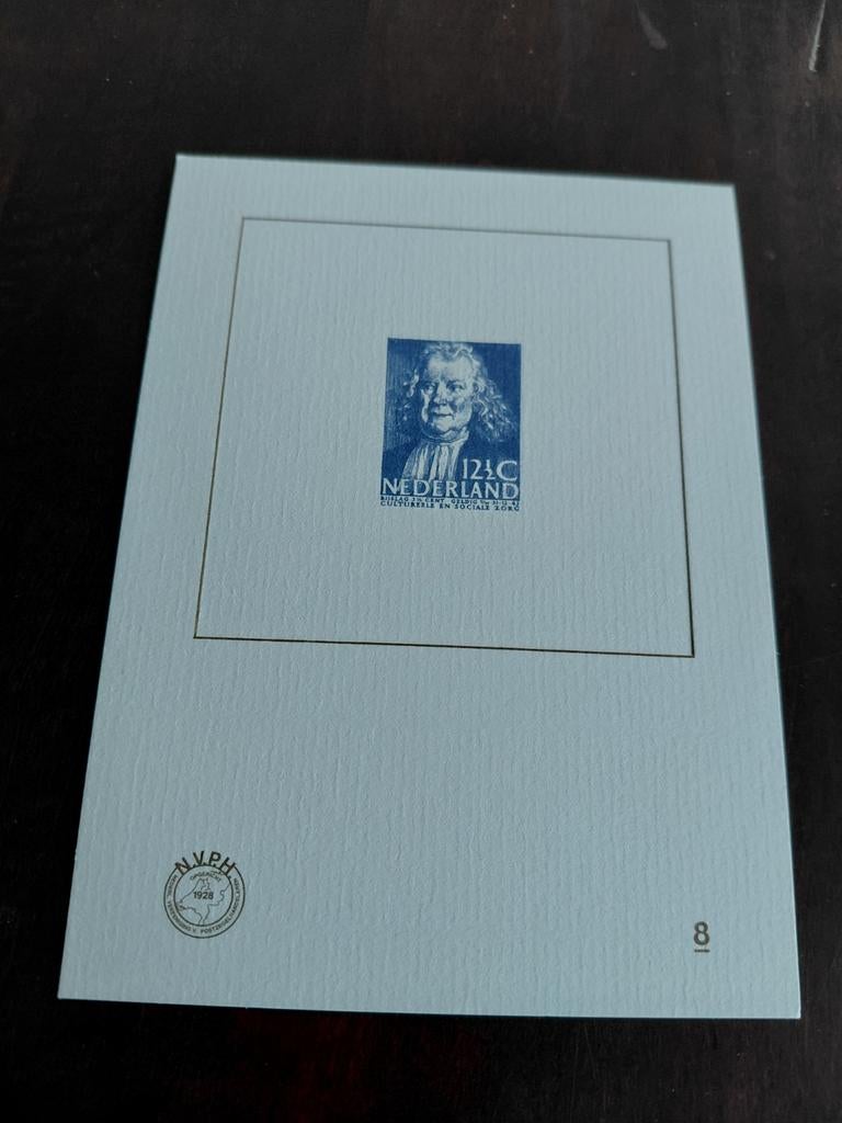NVPHnr.  8  BLAUWDRUK, Ophalen of Verzenden, Postfris