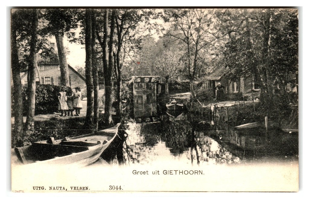 Giethoorn, Groet uit Giethoorn - Nauta 3044, Verzenden, Voor 1920, Gelopen, Overijssel