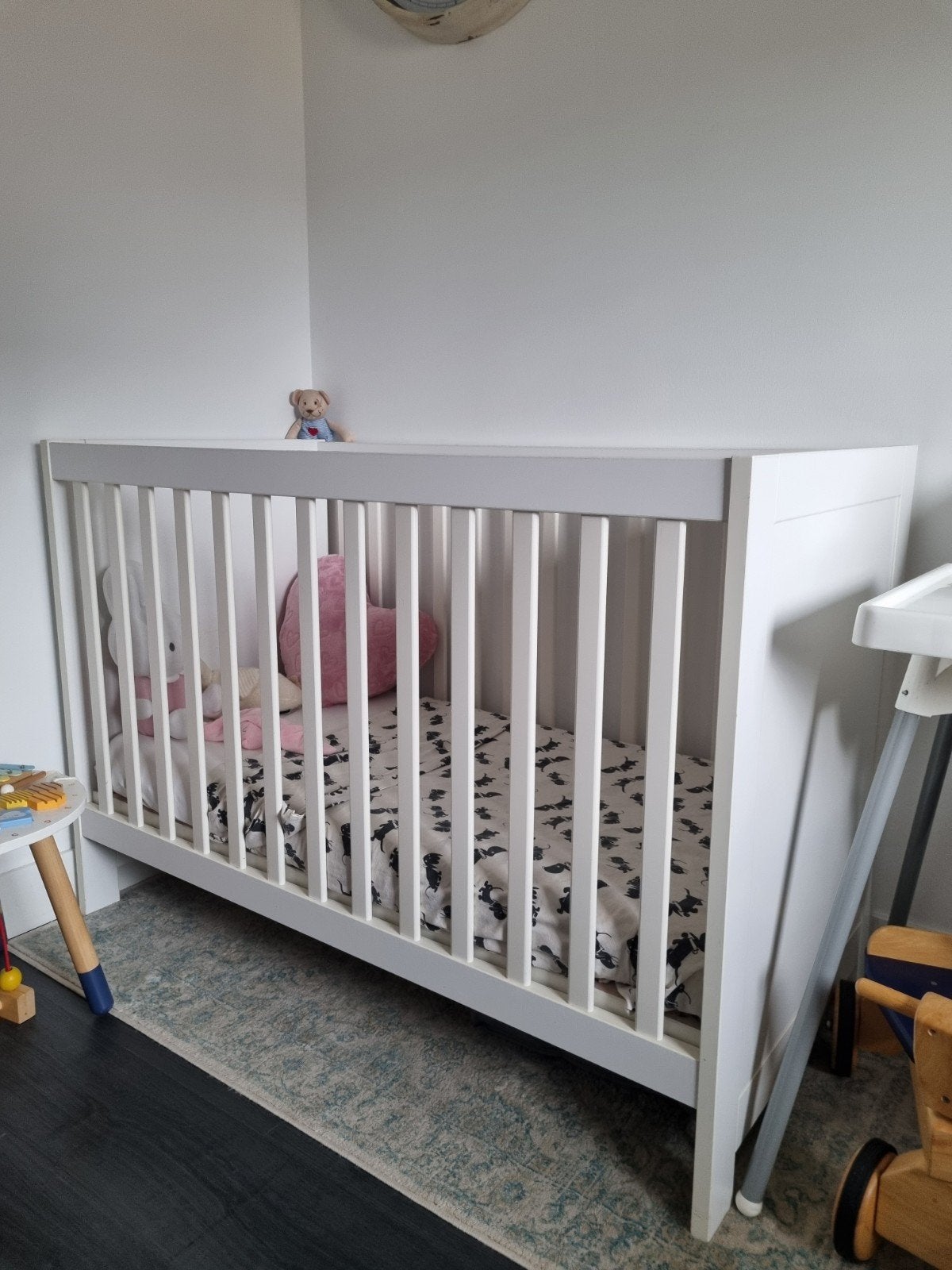 Wit ledikant voor baby of peuter, Kinderen en Baby's, Babywiegjes en Ledikanten, Ophalen of Verzenden, Gebruikt, Ledikant