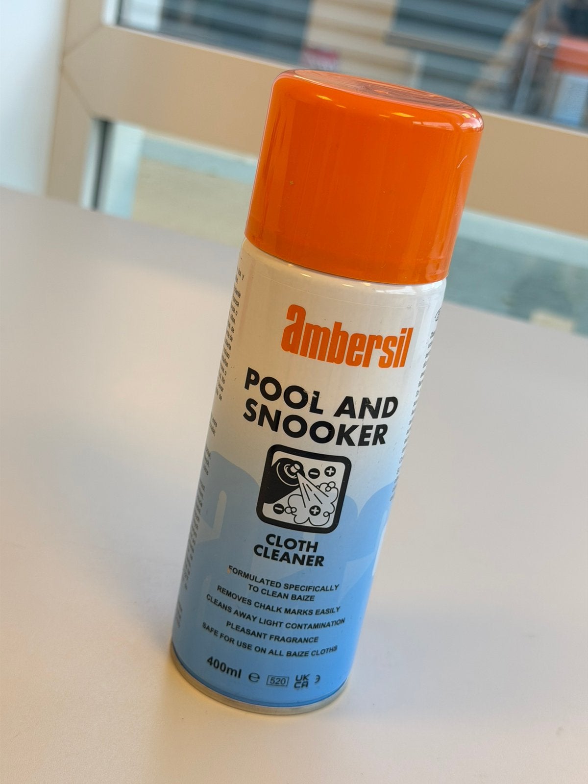 Ambersil Pool & Snooker Cloth Cleaner 400ml schoonmaakspray, Overige typen, Nieuw, Ophalen of Verzenden, H
